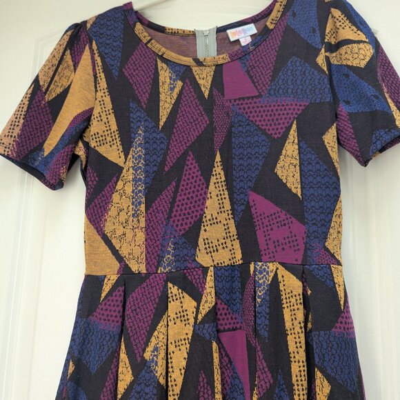 LuLaRoe Amelia Geometric Dress With Pockets Size Small - Picture 2 of 6
